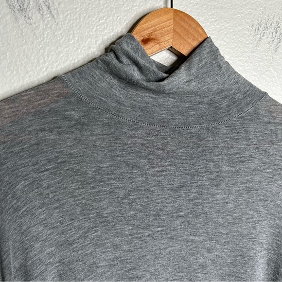 NWT Free People - We The Free Turtle Neck Tunic Top heather grey medium - Picture 2 of 14